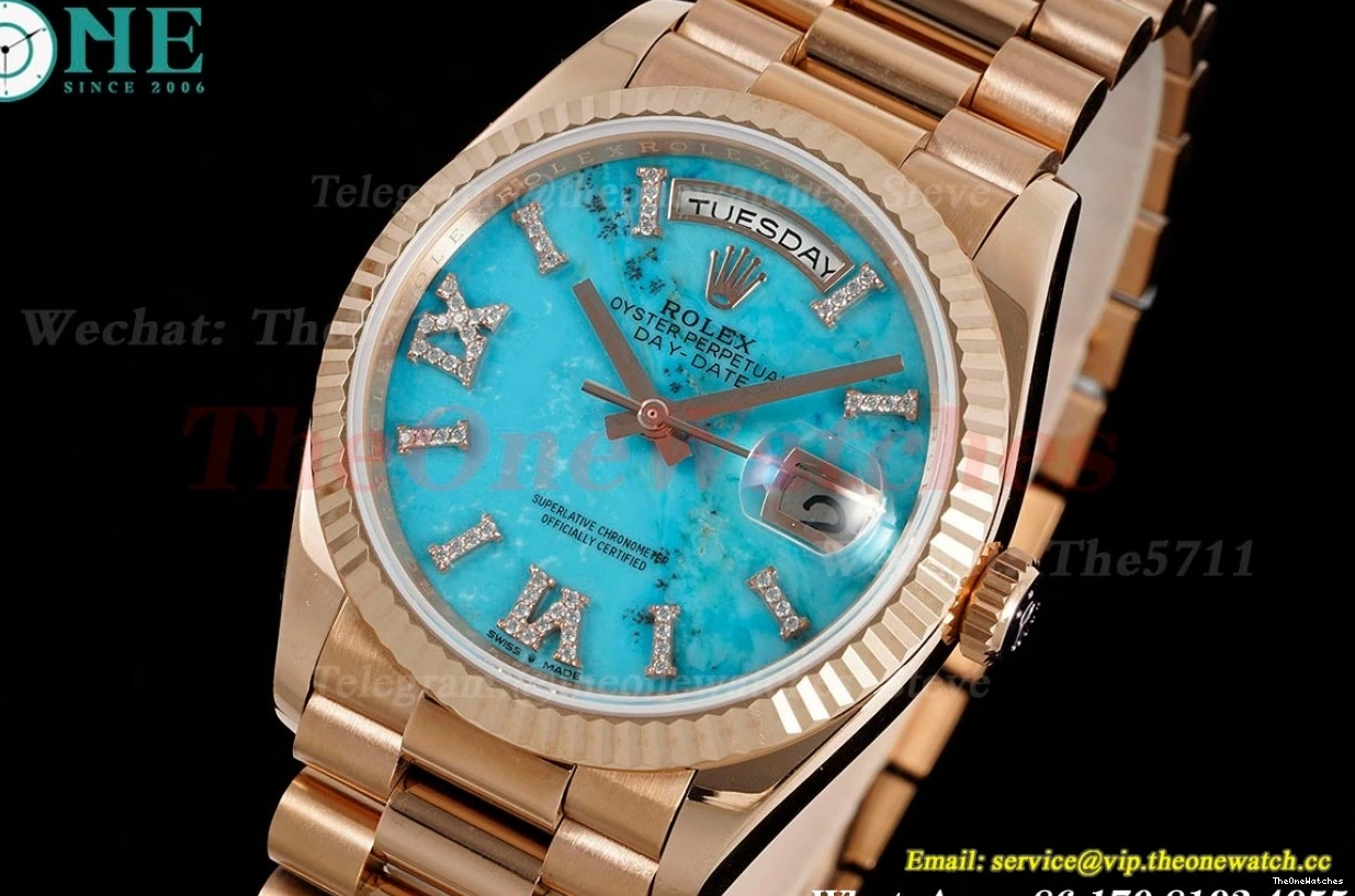 Turquoise DayDate RG RG Pres 36mm Dial RAF A2836 0313